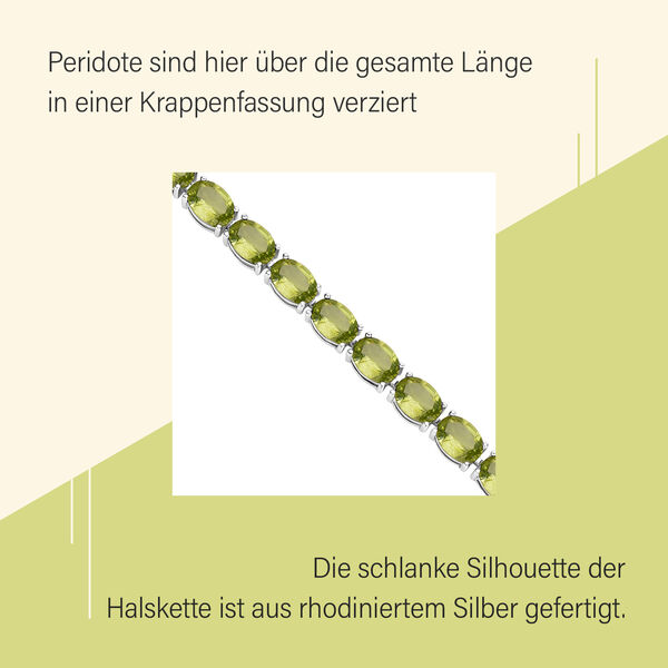 Zierlicher Peridot-Eternity-Choker-Halskette- 53,67 ct. image number 8