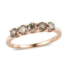 Natürlicher Champagner Diamant Ring, 375 Roségold  ca. 0,50 ct image number 4