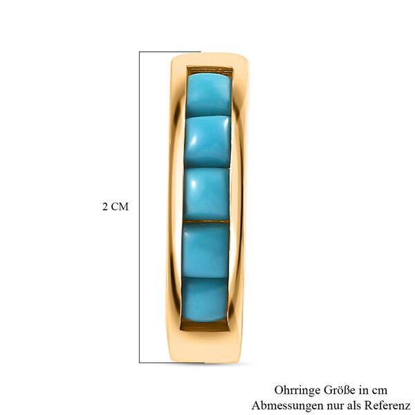 AA Sleeping Beauty T&uuml;rkis Ohrringe - 1,26 ct. image number 5