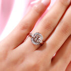 Morganit und Zirkon-Ring, 925 Silber Roségold Vermeil  ca. 1,25 ct image number 2