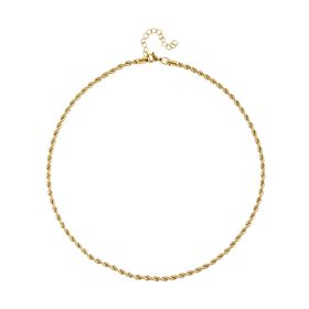Goldfarbene Edelstahl Halskette, ca. 50 cm, ca. 19,50g