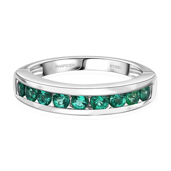 RHAPSODY AAAA Kolumbianischer Smaragd Ring in 950 Platin - 0,86 ct.