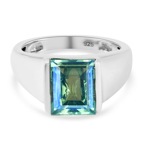 Pfau Triplett Quarz Ring 925 Silber platiniert  ca. 2,73 ct image number 0