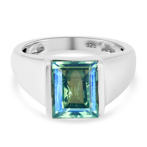 Pfau Triplett Quarz Ring 925 Silber platiniert  ca. 2,73 ct