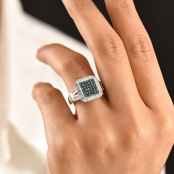 D'Joy blauer und wei&szlig;er Diamant Ring - 1 ct.