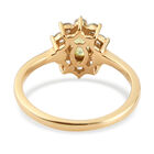 Natürlicher Peridot und Zirkon Ring 925 Silber vergoldet  ca. 0,99 ct image number 5