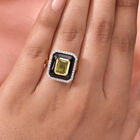 Natürlicher Peridot und Zirkon-Ring, 925 Silber vergoldet  ca. 1,68 ct image number 2