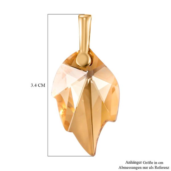 J Francis gefertigt mit SWAROVSKI- Goldener Schatten Swarovski Kristall Anh&auml;nger image number 6