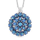 Simulierter schwarzer Resin Anhänger mit Kette, Reiner Edelstahl