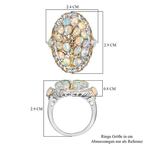 AA Natürlicher, äthiopischer Welo Opal Ring 925 Silber rhodiniert (Größe 18.00) ca. 2,08 ct image number 7