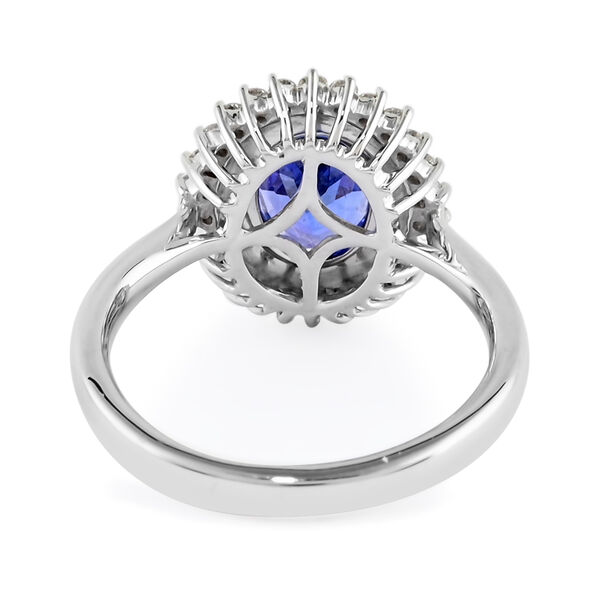 RHAPSODY AAAA Tansanit und VE EF Diamant-Halo-Ring in 950 Platin - 1,67 ct. image number 7
