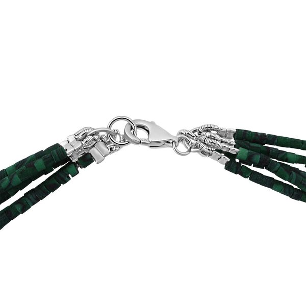 Synthetische Malachit Halskette, 45 cm - 77,50 ct. image number 4