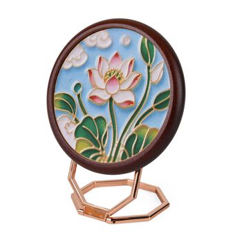 Goldene Lotus Sandbild Bilderrahmen Set, 18,5x16x5cm