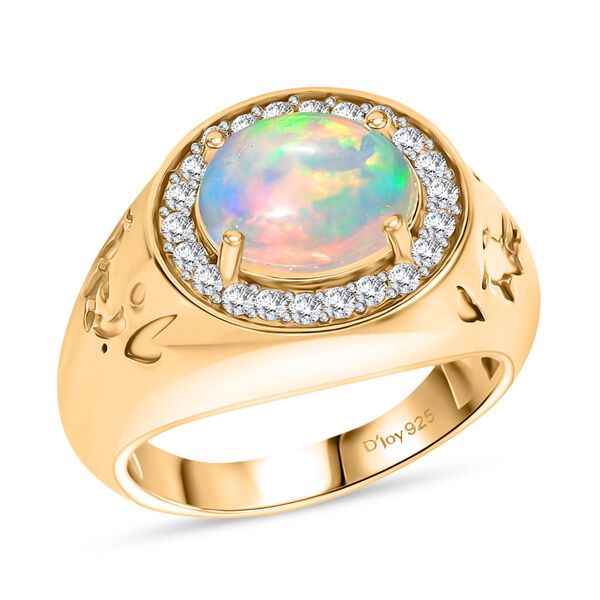 D'Joy AA Natürlicher, äthiopischer Welo Opal und Zirkon Ring - 2,13 ct. image number 4