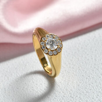 EVER TRUE Moissanit Ring Nickelfreies Messing (Gr&ouml;&szlig;e 17.00) ca. 0,69 ct