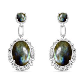 Labradorit Ohrringe - 13,57 ct.