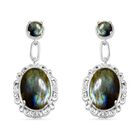 Labradorit Ohrringe Messing ca. 13.57 ct