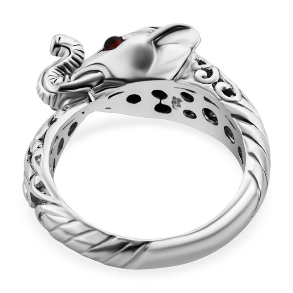 Royal Bali Kollektion- Rhodolith Granat Elefant Ring - 0,10 ct. image number 5