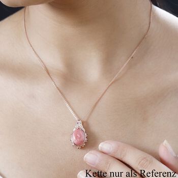 AAA Oregon Pfirsich Opal und Mosambik Granat Anh&auml;nger - 4,07 ct.