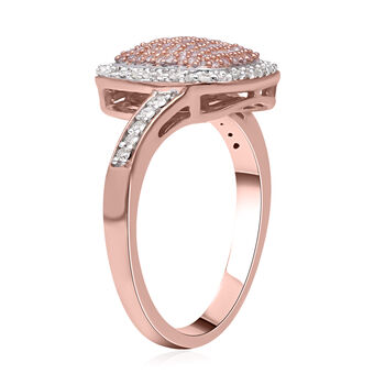 Nat&uuml;rlicher rosa und wei&szlig;er Diamant Ring - 0,50 ct.