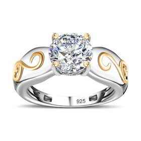 Zweifarbiger Moissanit Ring - 1,72 ct.