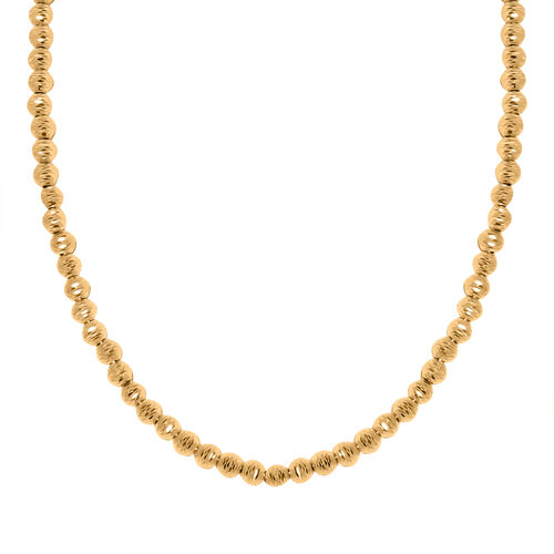 Kugelkette mit Diamantschliff-Muster in 585 Gold, 45+2,5 cm image number 0