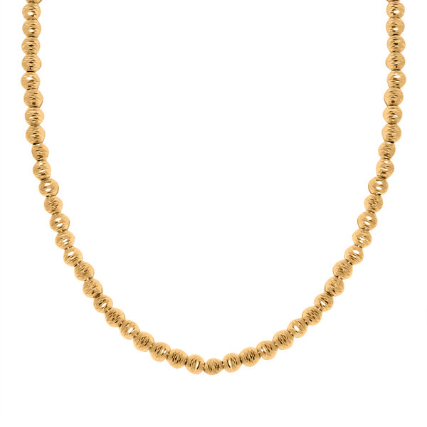 Kugelkette mit Diamantschliff-Muster in 585 Gold, 45+2,5 cm image number 0