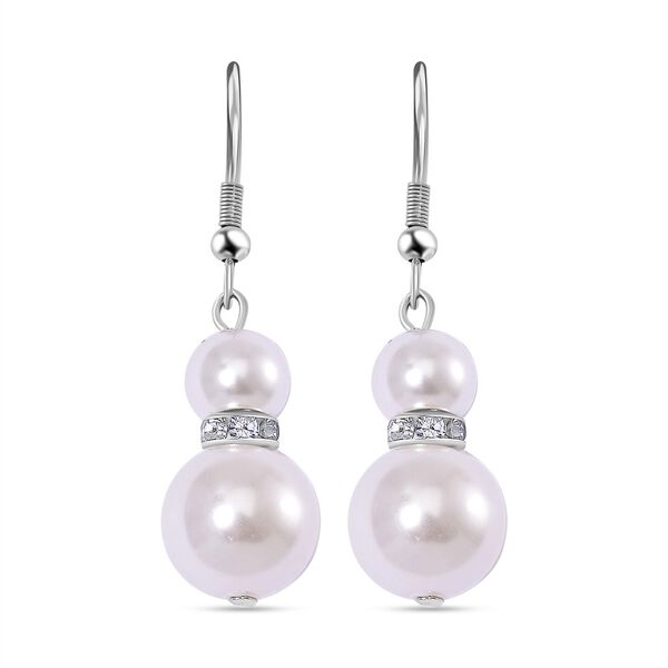 Wei&szlig;es Muschelkernperle Schmuckset image number 6