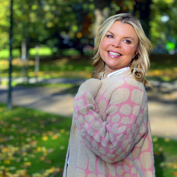 Cardigan Damen, Beige und rosa image number 5