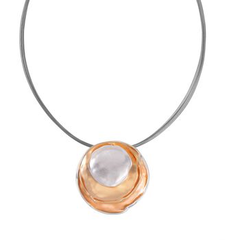 2er Set - Wei&szlig;e S&uuml;&szlig;wasser Perle, Wei&szlig;er Zirkonia Ohrringe und Halskette Schmuckset, Messing