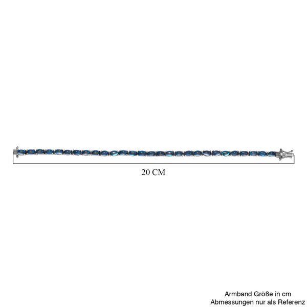 Aurora Mondstein Armband, ca. 19 cm, 925 Silber platiniert ca. 15.20 ct image number 5