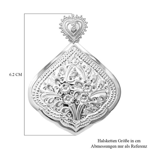 Anhänger mit Blumenmuster, 925 Silber rhodiniert, ca. 9,70g image number 4