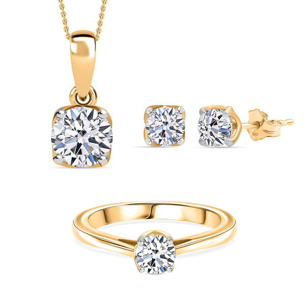 LUXURIANT DIAMOND- SGL zertifiziertes VS-EF Labor Diamant Schmuckset