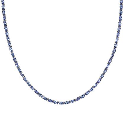 D'Joy Premium Tansanit Halskette ca. 45 cm 925 Silber rhodiniert ca. 18.92 ct