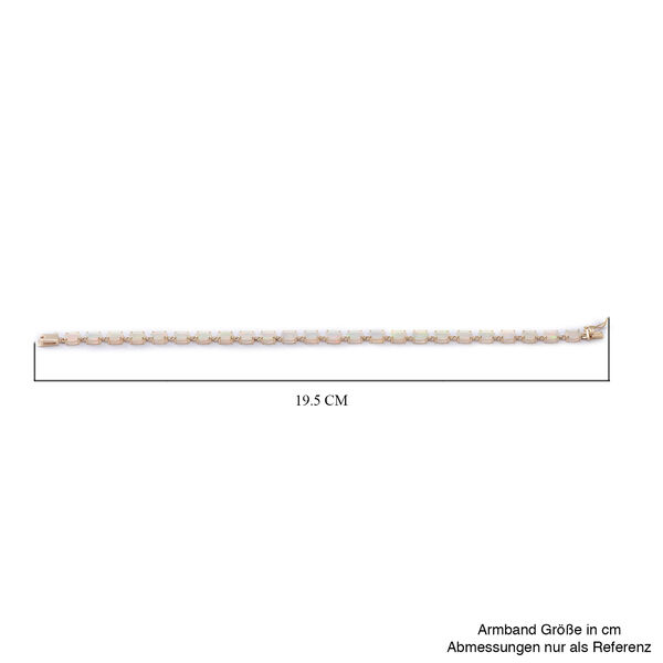 AAA Natürliches, äthiopisches Welo Opal Armband, ca. 20 cm, 375 Gold ca. 7,20 ct image number 2
