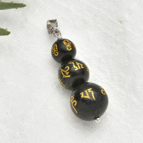 Feng shui Shungit Anhänger 925 Silber rhodiniert image number 3