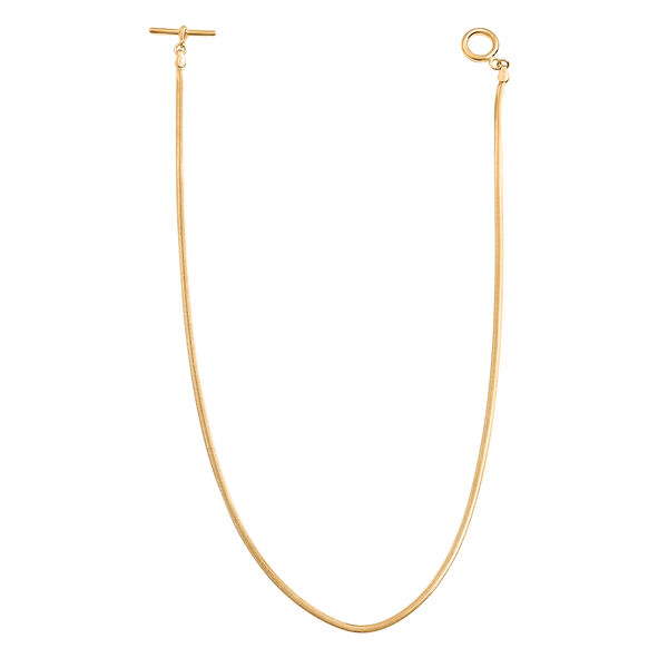 Ovale Magie-Kette aus vergoldetem Silber 45cm image number 1