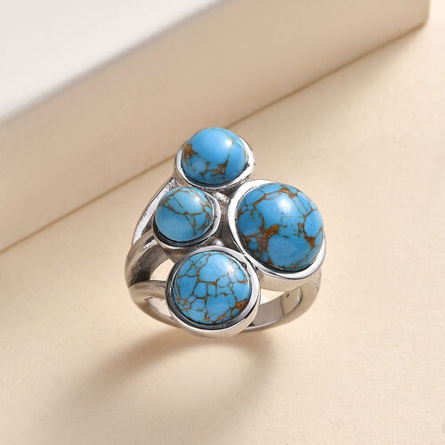 Blauer Türkis-Ring - 7,72 ct. image number 1
