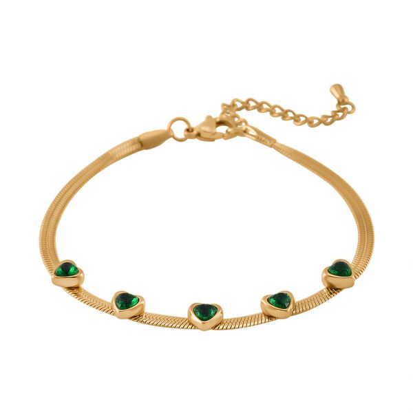 Neongr&uuml;nes Kristall-Armband, 19 cm image number 2