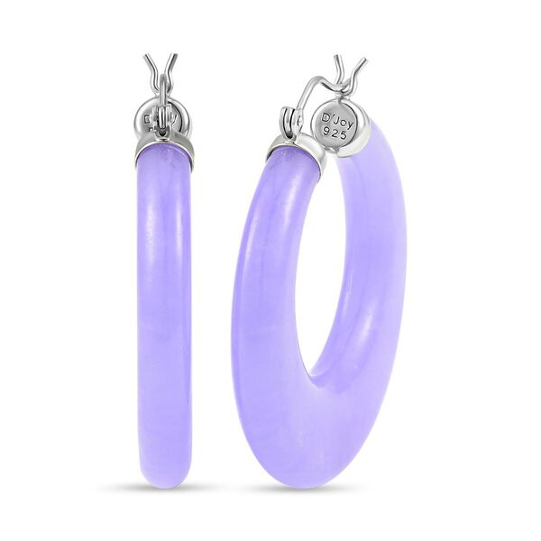 Lavendel Jade Ohrringe 925 Silber rhodiniert ca. 82.00 ct