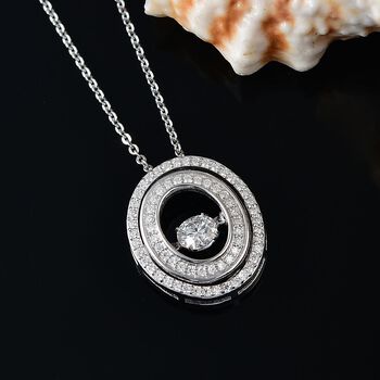 Moissanit Anh&auml;nger mit 50cm Kette - 0,97 ct.