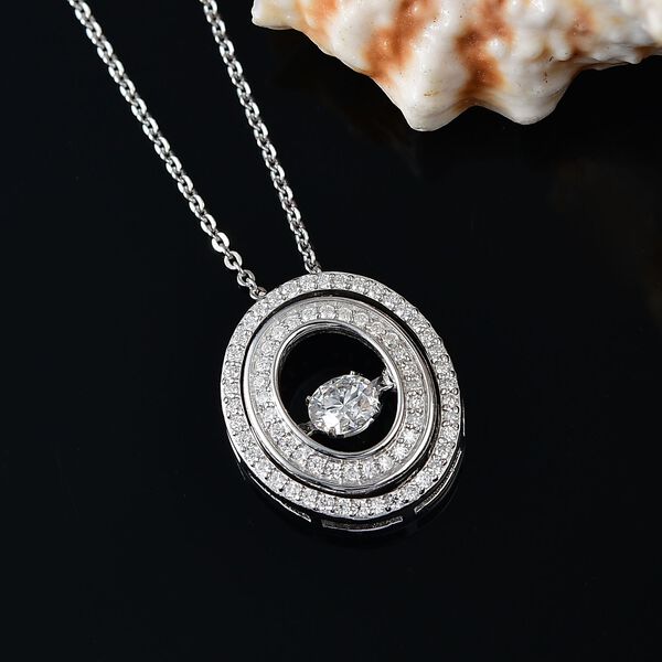 Moissanit Anh&auml;nger mit 50cm Kette - 0,97 ct. image number 2