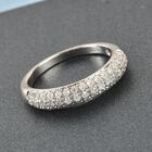 Diamant Ring 925 Silber Platin-Überzug image number 1