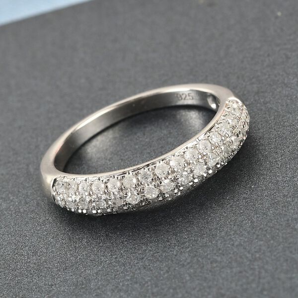 Diamant Ring 925 Silber Platin-Überzug image number 2