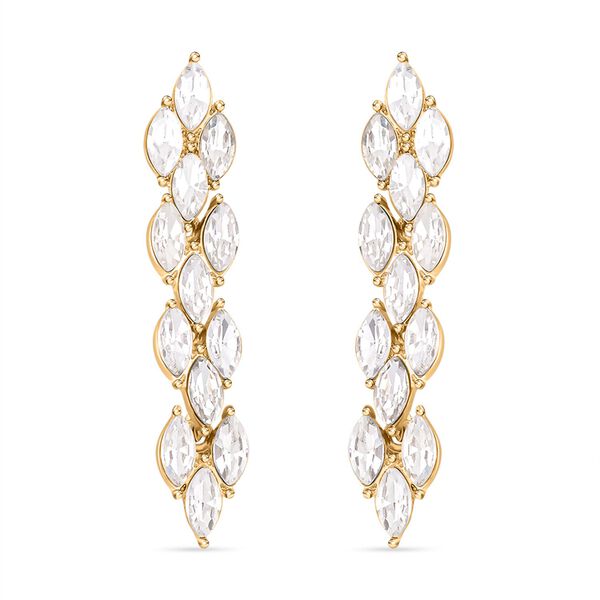 2er-Set - wei&szlig;e Kristall-Ohrringe und Halskette image number 4