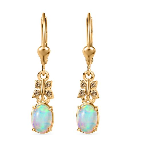 D'Joy AA Natürliche, äthiopische Welo Opal und gelbe Saphir Ohrringe - 1,24 ct. image number 0