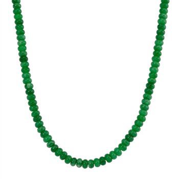 Gr&uuml;ne Quarzit 45+5cm Halskette und 17+5cm Armband