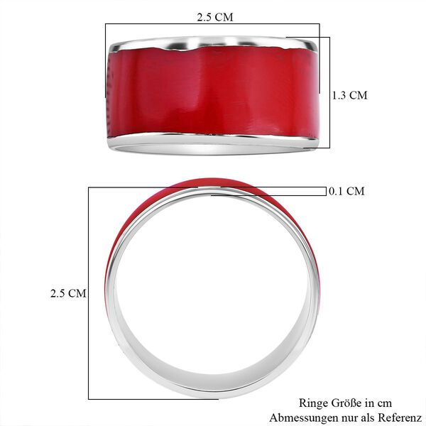 Royal Bali - Koralle Ring, 925 Silber (Gr&ouml;&szlig;e 19.00) image number 5