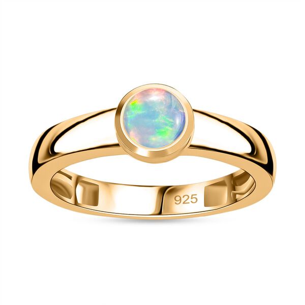 AA &auml;thiopisches Welo Opal-Schmuckset, 925 Silber mit Gelbgold Vermeil - 1,02 ct. image number 5