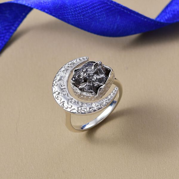 D'Joy Meteorit Ring 925 Silber rhodiniert (Größe 17.00) ca. 15,98 ct image number 1